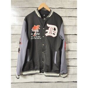 Large Men's Manfinity Sporsity Letter Printed Jacket Detroit 3D Letter